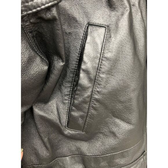 Wilsons Leather Experts Men Black Leather Jacket Size XL - Picture 6 of 14